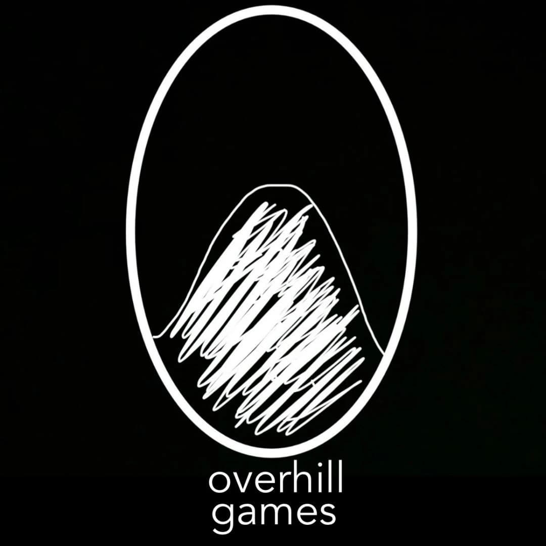The original Overhill Games logo: a hand-scribbled hill inside an oval, above the words overhill games.